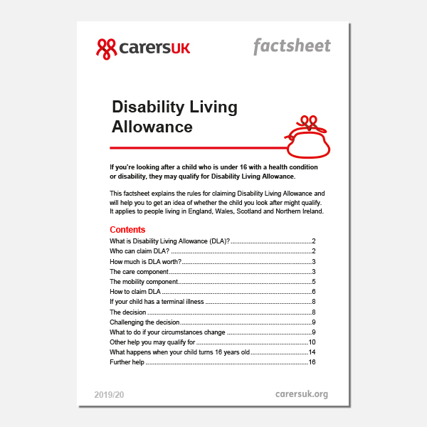 Welcome To Carers UK Shop View Products Factsheets Disability 